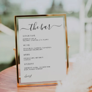 Convites O Sinal Do Menu Bar, Menu De Bar De Casamento Mini