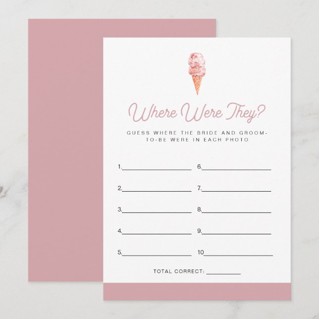 Convites O Sorvete CLARA Reto Escopou-Se Onde Estavam (Frente/Verso)