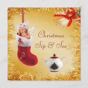 Convites O sorvo do Natal & vê o chá de fraldas do bebê &