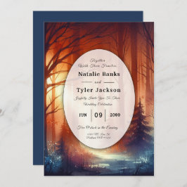 Convites O Spell de Woodland do Casamento de Folhas