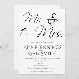 Convites O Sr. e a Sra. Simples Convidado de Casamento.