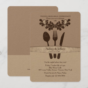 Convites O Sr. e a Sra. Utensils Jantam