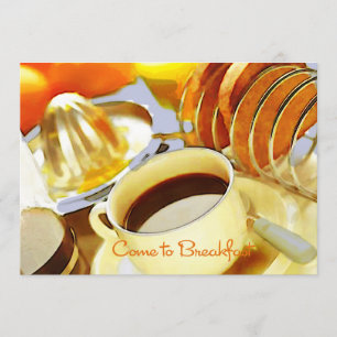 Convites O suco e Java vêm tomar o pequeno almoço