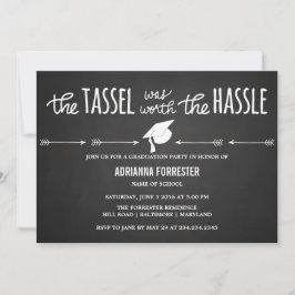 Convites O Tassel Valia A Pena De Chalkboard Hassle