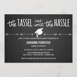 Convites O Tassel Valia A Pena De Chalkboard Hassle