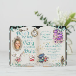 Convites O tema "Alice no País das Maravilhas"