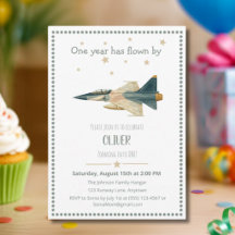 O tempo voa avião a jato Menino Primeiro Aniversár