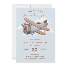 O tempo voa Viagens vintage primeiro aniversário