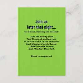 Convites O TEXTO COMPULSIVO - Bar Mitzvah Party Card