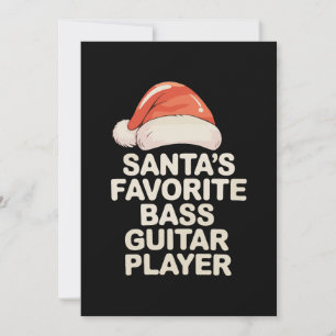 Convites O Tocador de Baixo Favorito do Papai Noel Natal