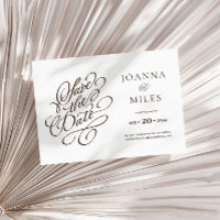 O Tom Neutro Elegante da Caligrafia Salva a Data