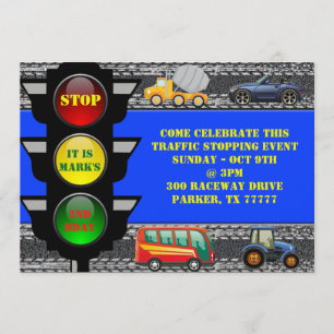 Convites O trator do ônibus do camião basculante do carro