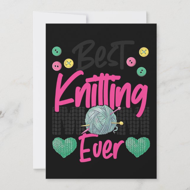 Convites O tricô do Knit Crocheting Acontece com o Knitter (Frente)