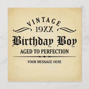 Convites O uísque do vintage envelhecido ao aniversário d
