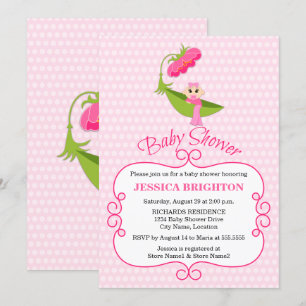 Convites O vagem de ervilha bonito Brown Eyes o chá de