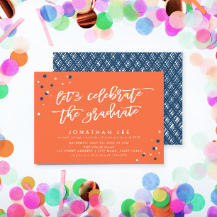 Convites O Vamos laranja celebra o Partido do Formando Form