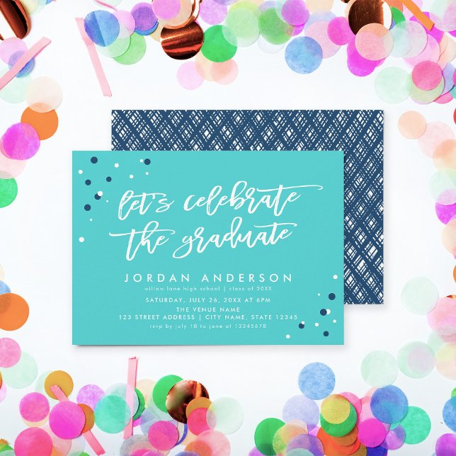 Convites O Vamos Turquesa celebra o Partido do Formando For (Criador carregado)