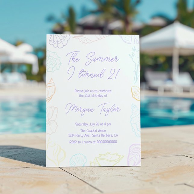 Convites O Verão que eu virei 21 de aniversário (Criador carregado)