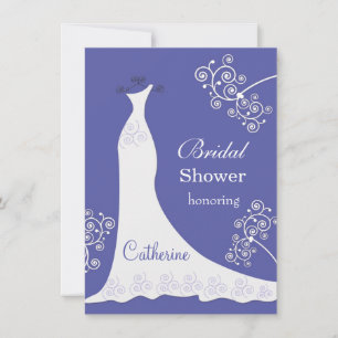 Convites O vestido branco do casamento, espirra no Chá de 