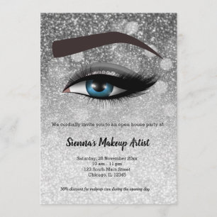 Convites O vidro prateado lasca olhos  maquiador