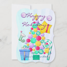 Convites O Whimsey Folk Art de Natal