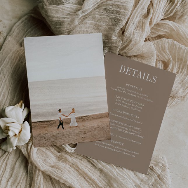 Convites OASIS Wedding Photo Details Card (Criador carregado)