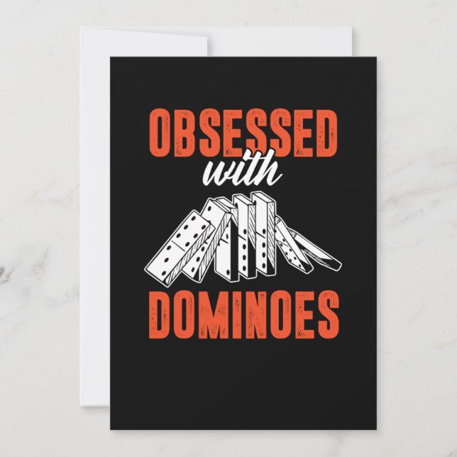 Convites Obcecado com Azulejos Dominós - Presente do Jogo P (Frente)
