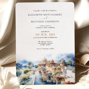 Convites Oberoi Udaivilas Lago Pichola Índia Casamento
