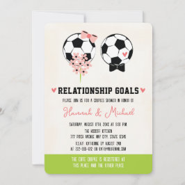 Convites Objetivos de Relação Chá de Casais de futebol