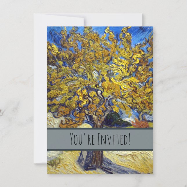 Convites Obra-Prima da Arte da Árvore de Amora de Van Gogh (Frente)