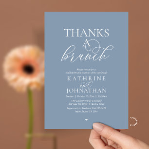 Convites Obrigado A Brunch, Casamento Moderno e Elegante