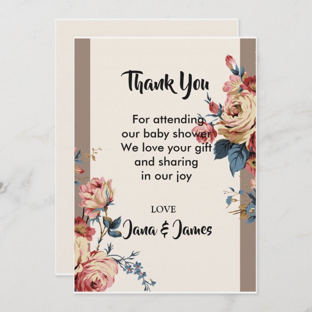 Convites obrigado amada (Frente/Verso)