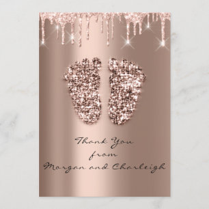 Convites Obrigado Ashley1 Chá de fraldas Pés-Rosa dá uma