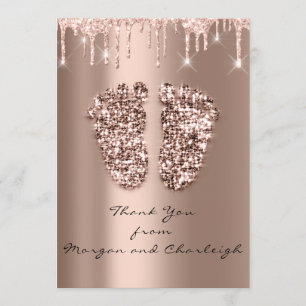 Convites Obrigado Ashley2 Chá de fraldas Pés Rosa Drives Me