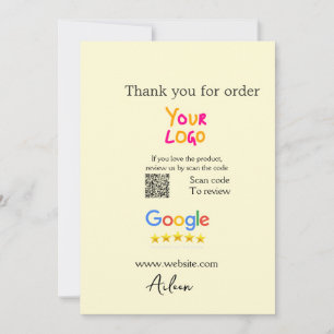 Convites Obrigado avaliação Google scan QR empresa