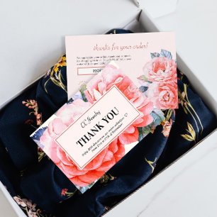 Convites Obrigado Carta De Desconto Feminina De Flores De Á