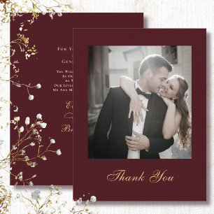 Convites Obrigado Casamento Escrito Dourado Branco Vermelho