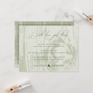 Convites Obrigado Casamento Primavera Madeira Rustica Verde