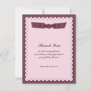 Convites Obrigado Chá de fraldas Flat Card