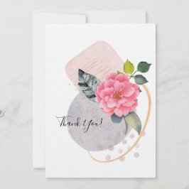 Convites Obrigado! Colagem Floral