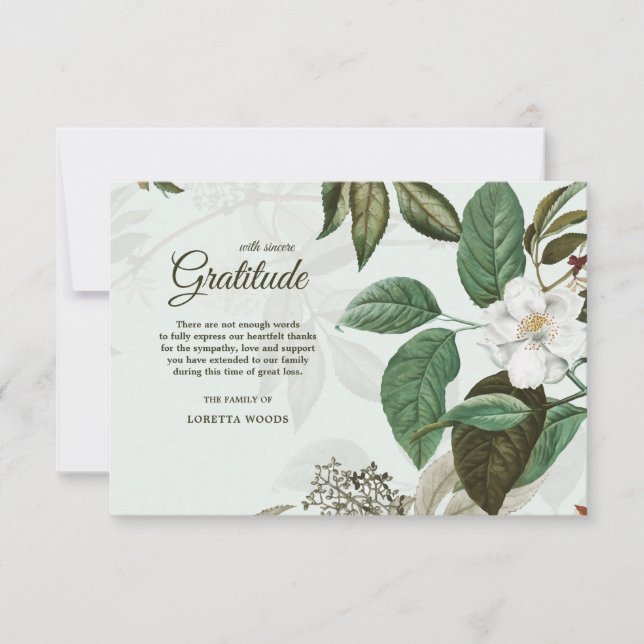 Convites Obrigado cor-de-rosa selvagem do falecimento você (Frente)