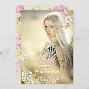 Convites Obrigado da graduação do jardim secreto você foto