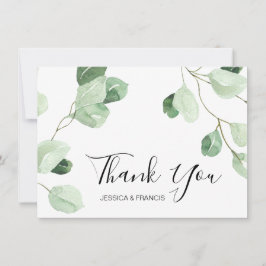 Convites obrigado de casamento de eucalipto d'água