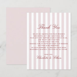 Convites Obrigado de Casamento Moderno Y - Stripes Verticai