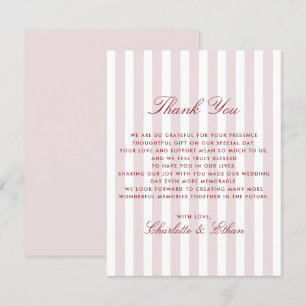 Convites Obrigado de Casamento Moderno Y - Stripes Verticai