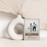 Convites Obrigado de casamento, sua cinza moderna, foto de<br><div class="desc">Cinza simples e moderno cartões de agradecimentos de casamento de guião contemporâneo. Design moderna e incrível. Parte de uma suíte.</div>