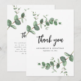 Convites obrigado de eucalipto de casamento para download
