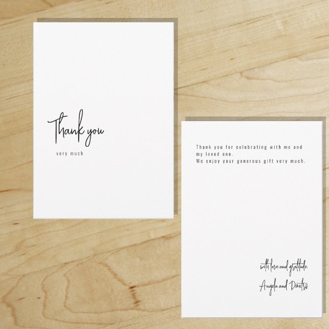 Convites Obrigado digital minimalista (Criador carregado)