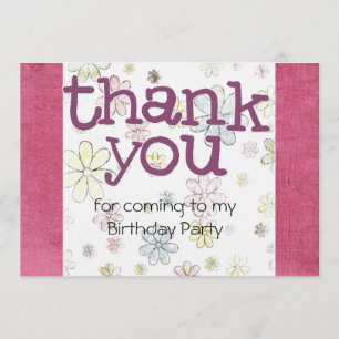 Convites Obrigado do partido de aniversário de criança vo