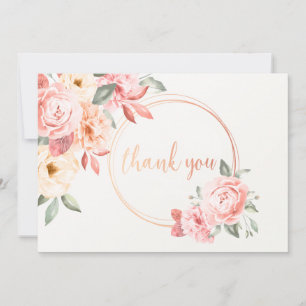 Convites Obrigado Floral a Rosa